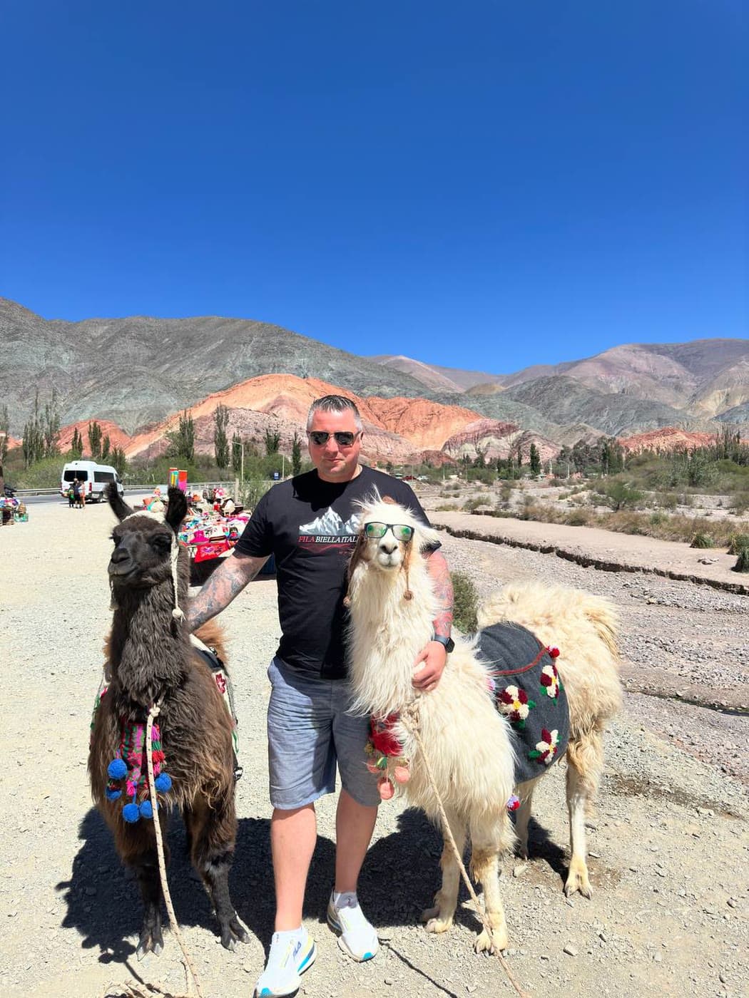 Con llamas en las montañas